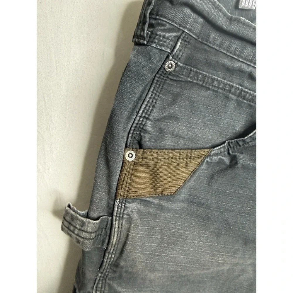 Wrangler Workwear Men's Size 34 Ripstop Carpenter Cargo Work Shorts Gray 23153